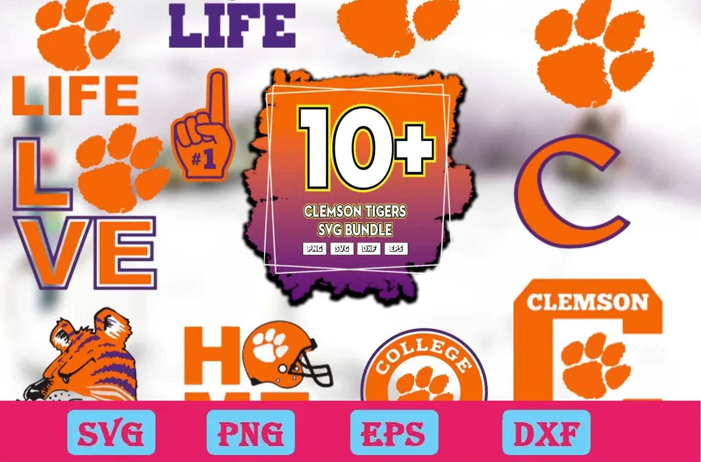 10+ Clemson Tigers Football Logo Svg Bundle