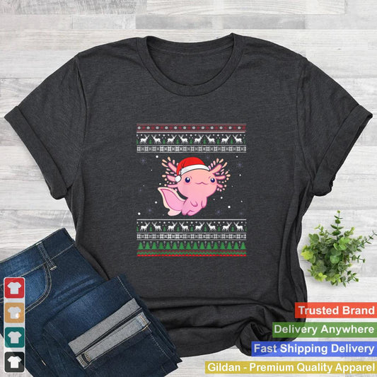 Axolotl Christmas Funny Axolotl Lover Xmas Girls Teenager T Shirt