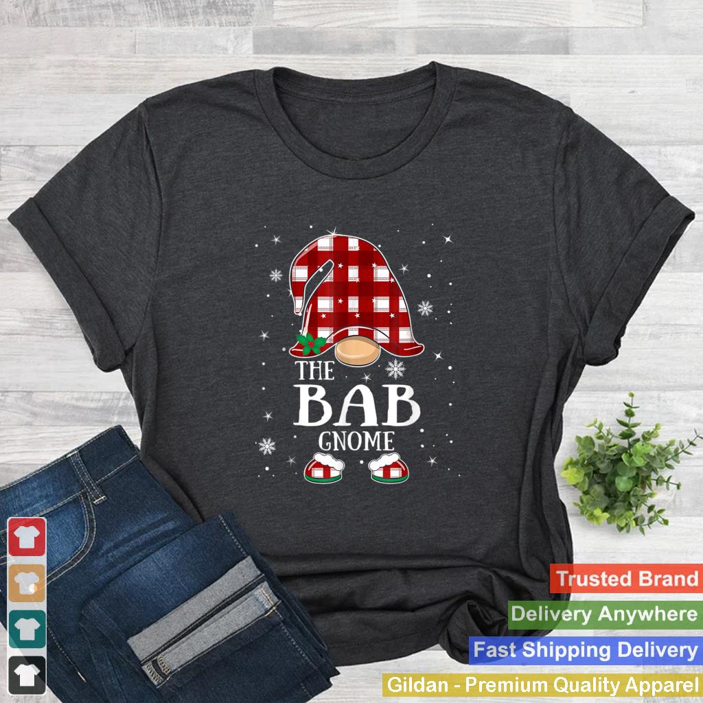 Bab Gnome Buffalo Plaid Matching Family Christmas Pajama T Shirt 2