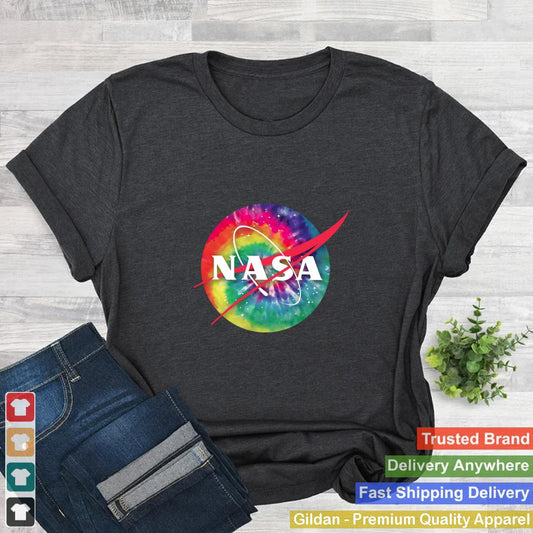 Awesome Tie Dye nasa logo shirt hippie nasa shirt gift idea Pullover Hoodie B08FT3B4P1