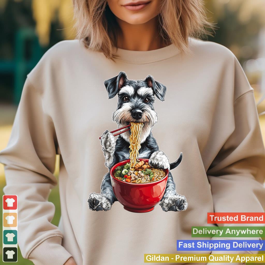 Miniature Schnauzer Dog Ramen Japanese Noodles