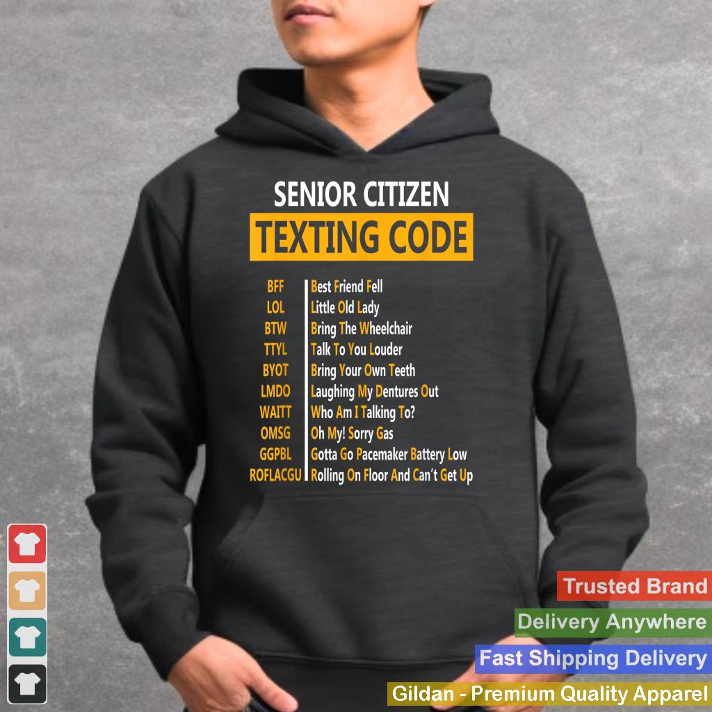 Funny Senior Citizen's Texting Code Design Gift for Grandpa