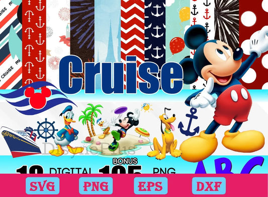 105 Cruise Mickey PNG bundle