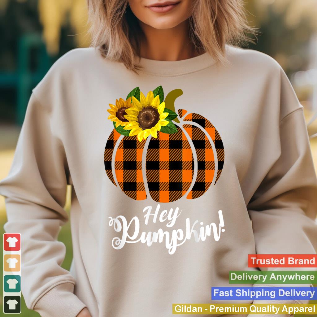 Hey Pumpkin Fall Cute Buffalo Plaid Halloween