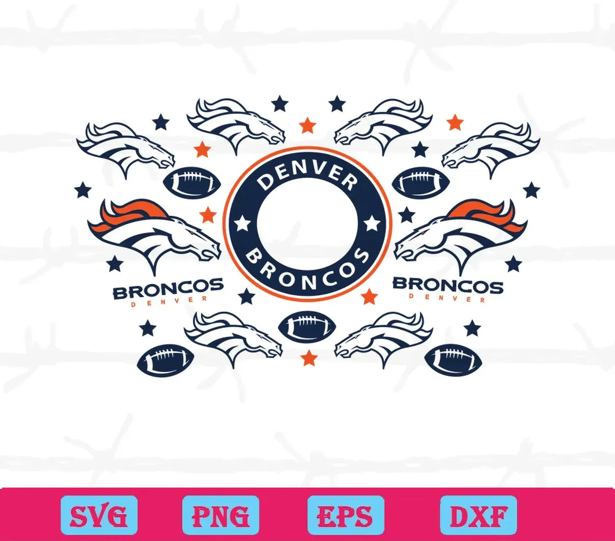 Denver Broncos Starbucks Wrap, Graphic Design