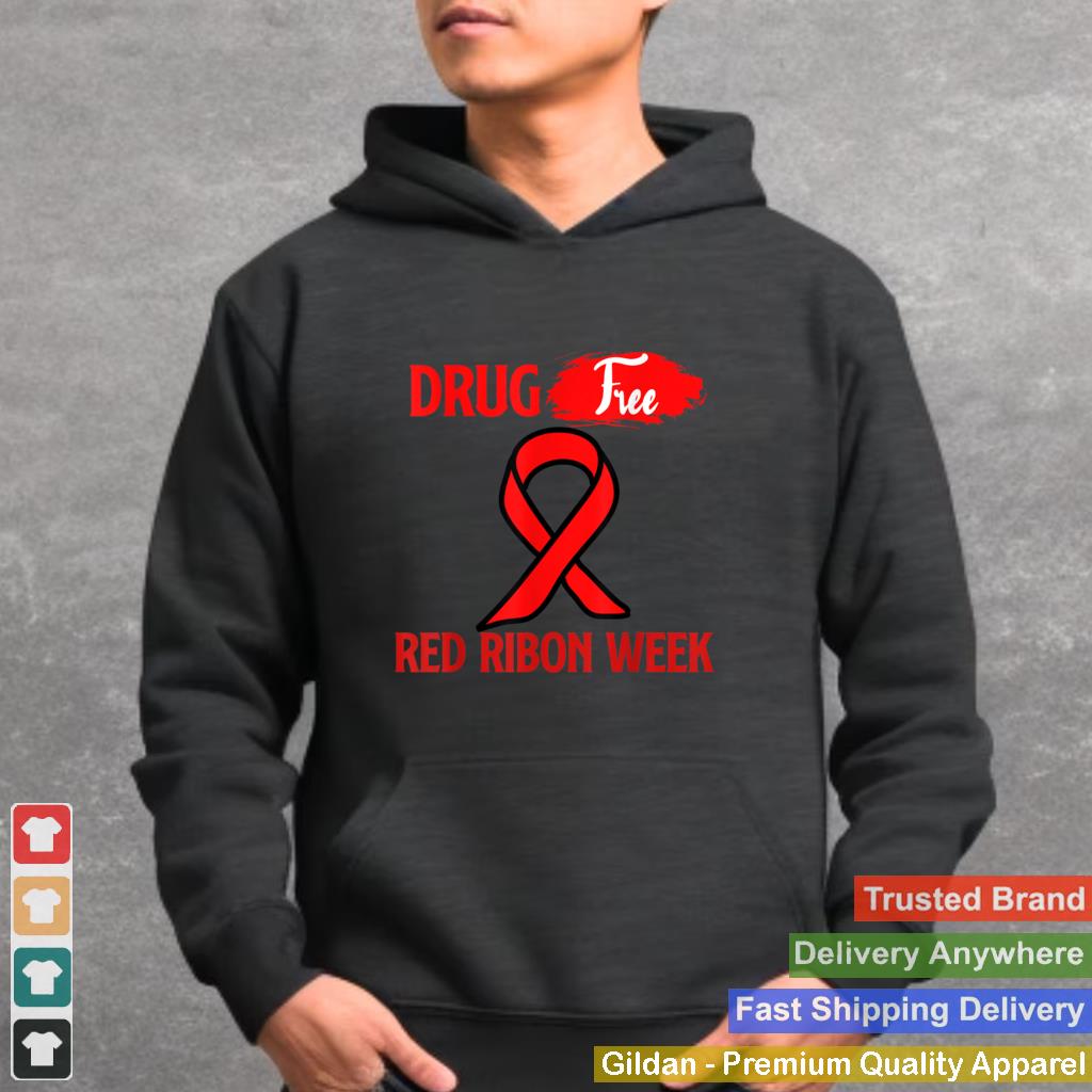 In October We Wear Red Ribbon Week Awareness T Shirt