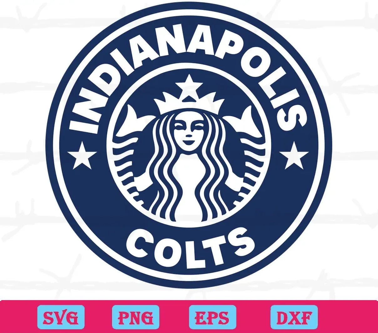 Indianapolis Colts Starbucks Logo, Svg Png Dxf Eps Designs Download