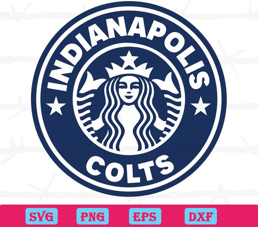 Indianapolis Colts Starbucks Logo, Svg Png Dxf Eps Designs Download