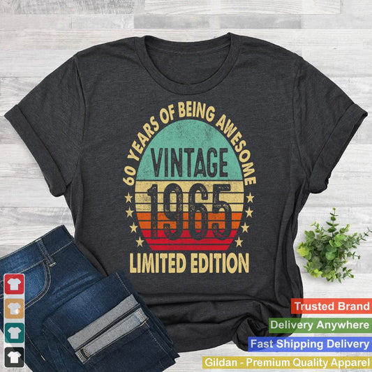 60 Years Old Vintage Born In 1965 Funny 60th Birthday Gifts