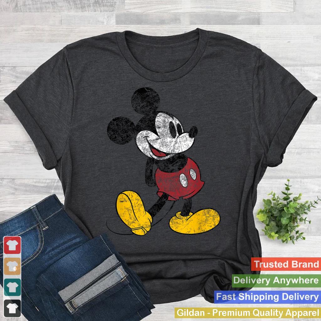 Disney Mickey Mouse Classic Standing Pose Distressed