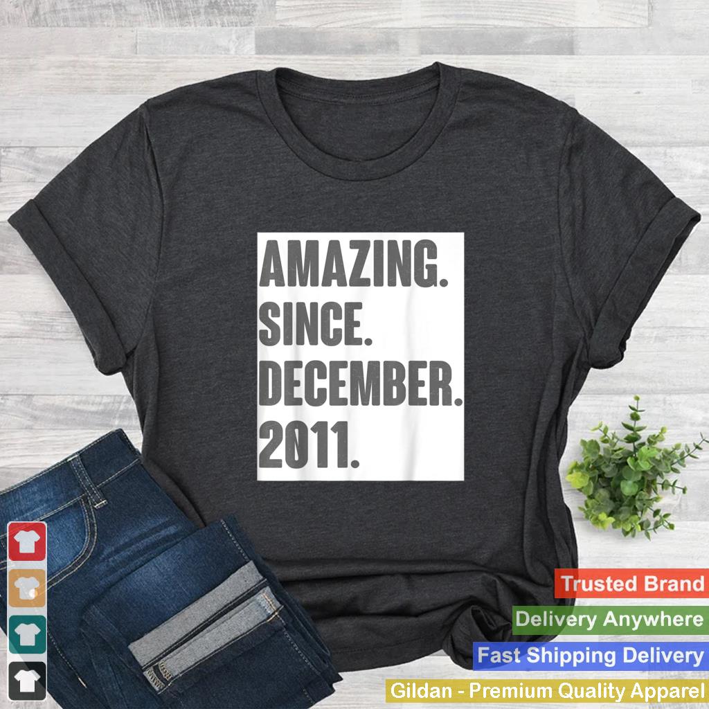 Amazing Since December 2011 Birthday Gift For 10 Year Old T Shirt