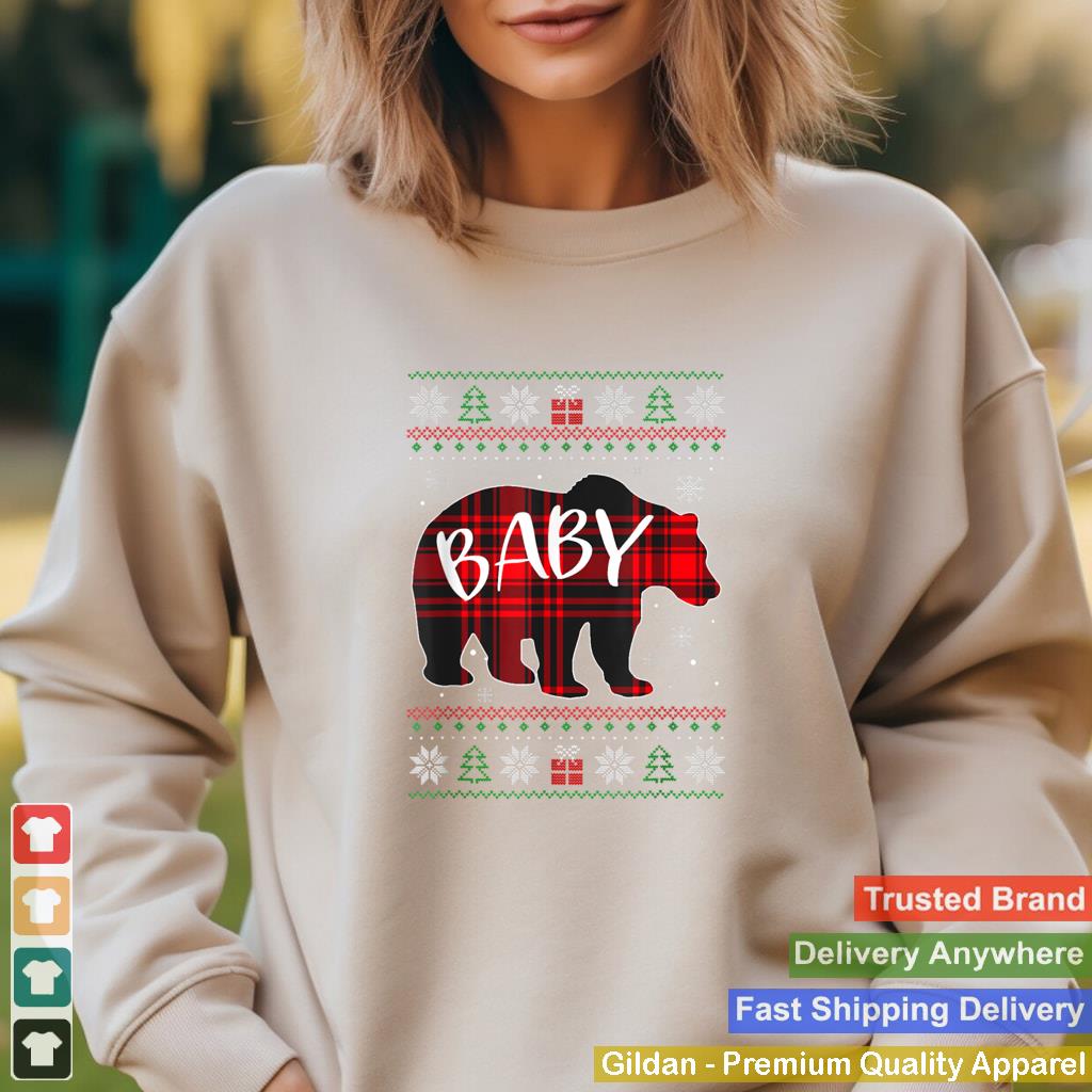 Baby Bear Christmas Pajama Red Plaid Buffalo T Shirt