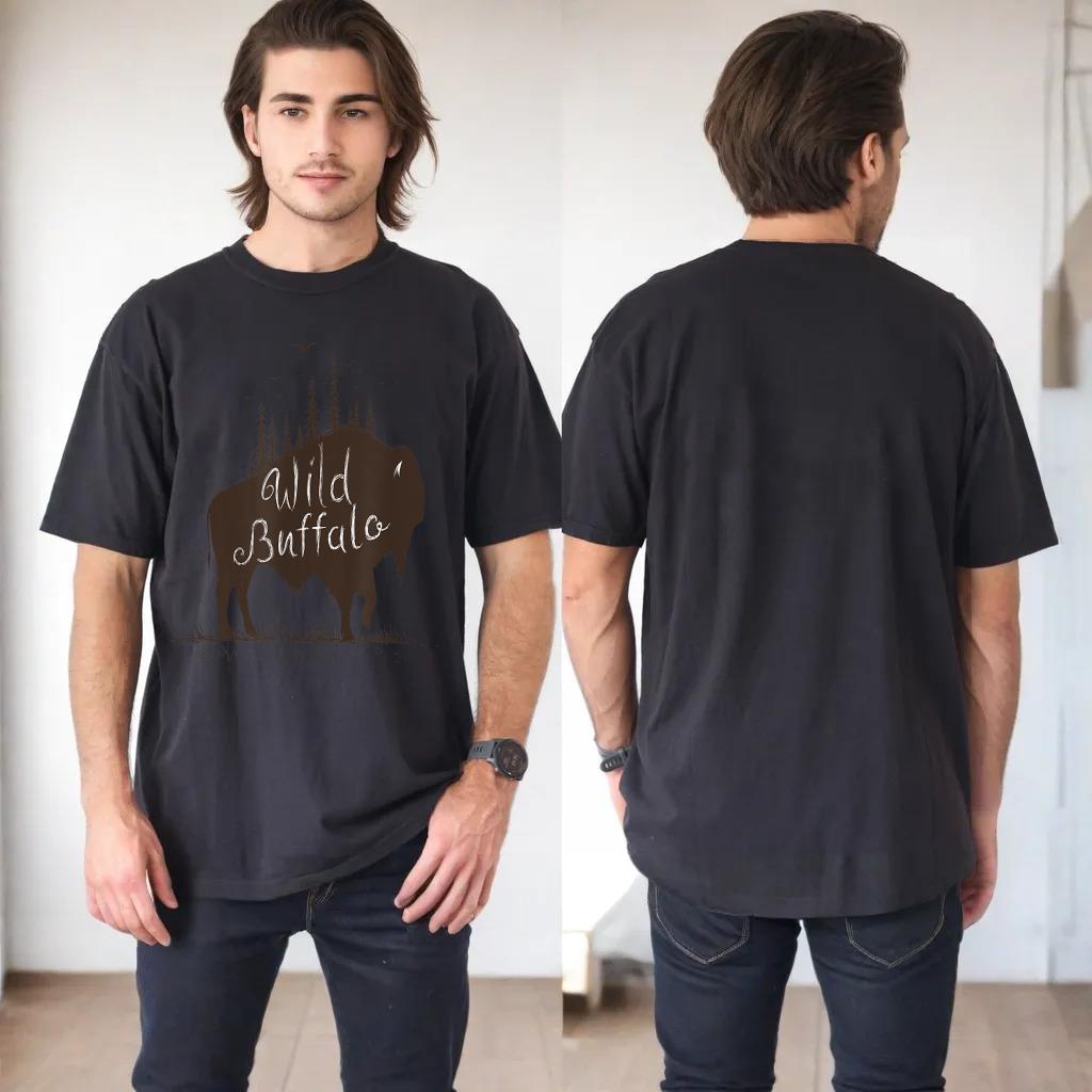 Wild Buffalo Tshirt Artistic Nature Shirt - Wildlife