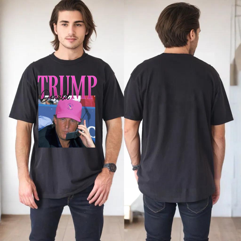 Funny Donald Trump Miss Me Yet Y2K Vintage 90s Trump Pink Sweatshirt