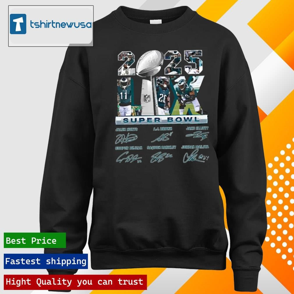 Top Philadelphia Eagles 2025 Super Bowl Lix Championship T-Shirt