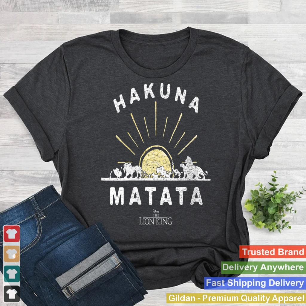 Womens Disney The Lion King Hakuna Matata Sunrise Horizon V-Neck