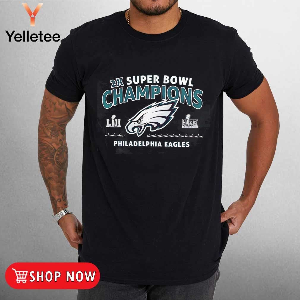 Philadelphia Eagles 2x Super Bowl LIX Champions shirt