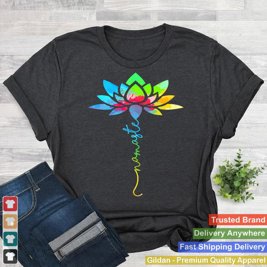 Womens Namaste Rainbow Mandala Lotus Flower Meditation Yoga