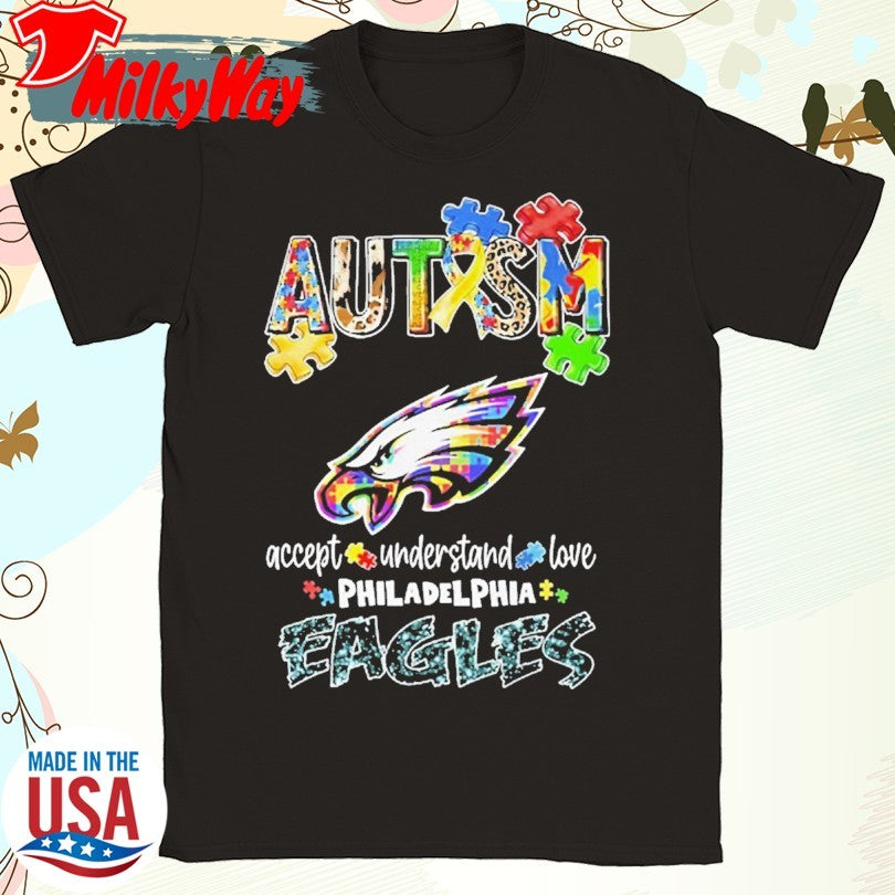 Official Autism Accept Understand Love Philadelphia Eagles Shirt