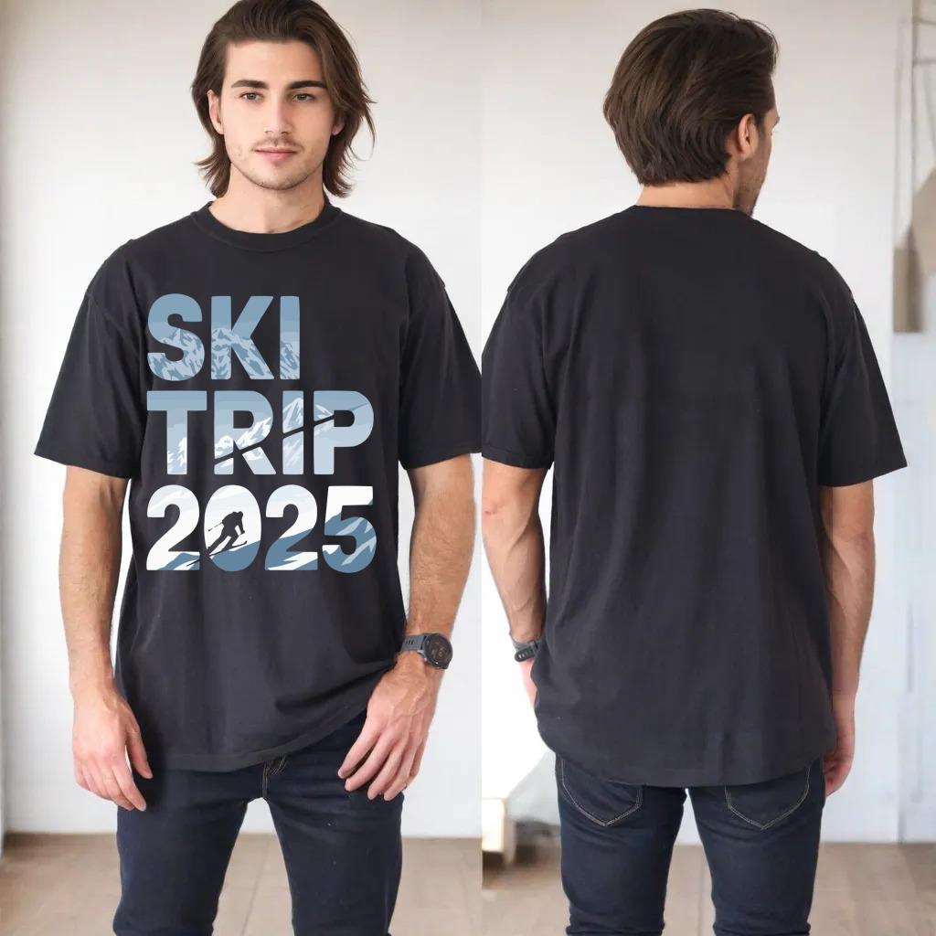 Ski Trip 2025 Men Women Funny Skiing