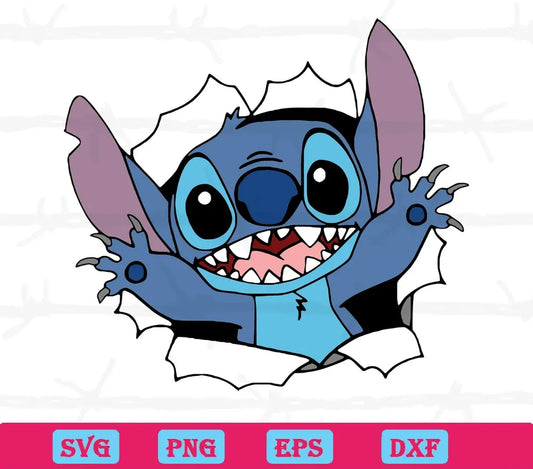 Disney Stitch Breakout, Svg Png Dxf Eps Digital Download