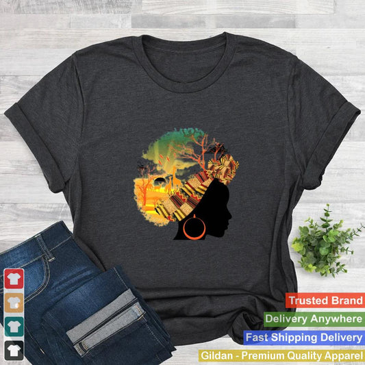 Best African Queen Gift Black Roots Safari Lover Women Shirt