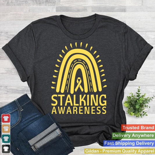 National Stalking Awareness Month Rainbow Yellow