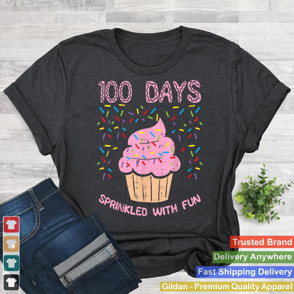 100 Days Sprinkled With Fun Cupcake 100th Day Of School Girl