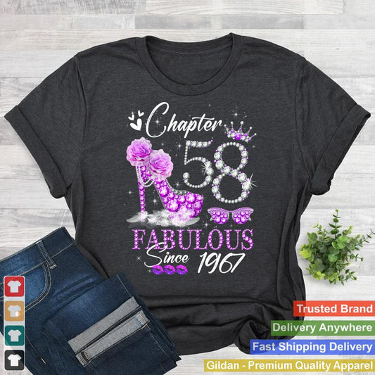 Womens Chapter 58 Fabulous Since 1967 58th Birthday Queen