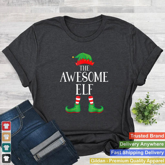 Awesome Elf Matching Group Xmas Funny Family Christmas T Shirt 2