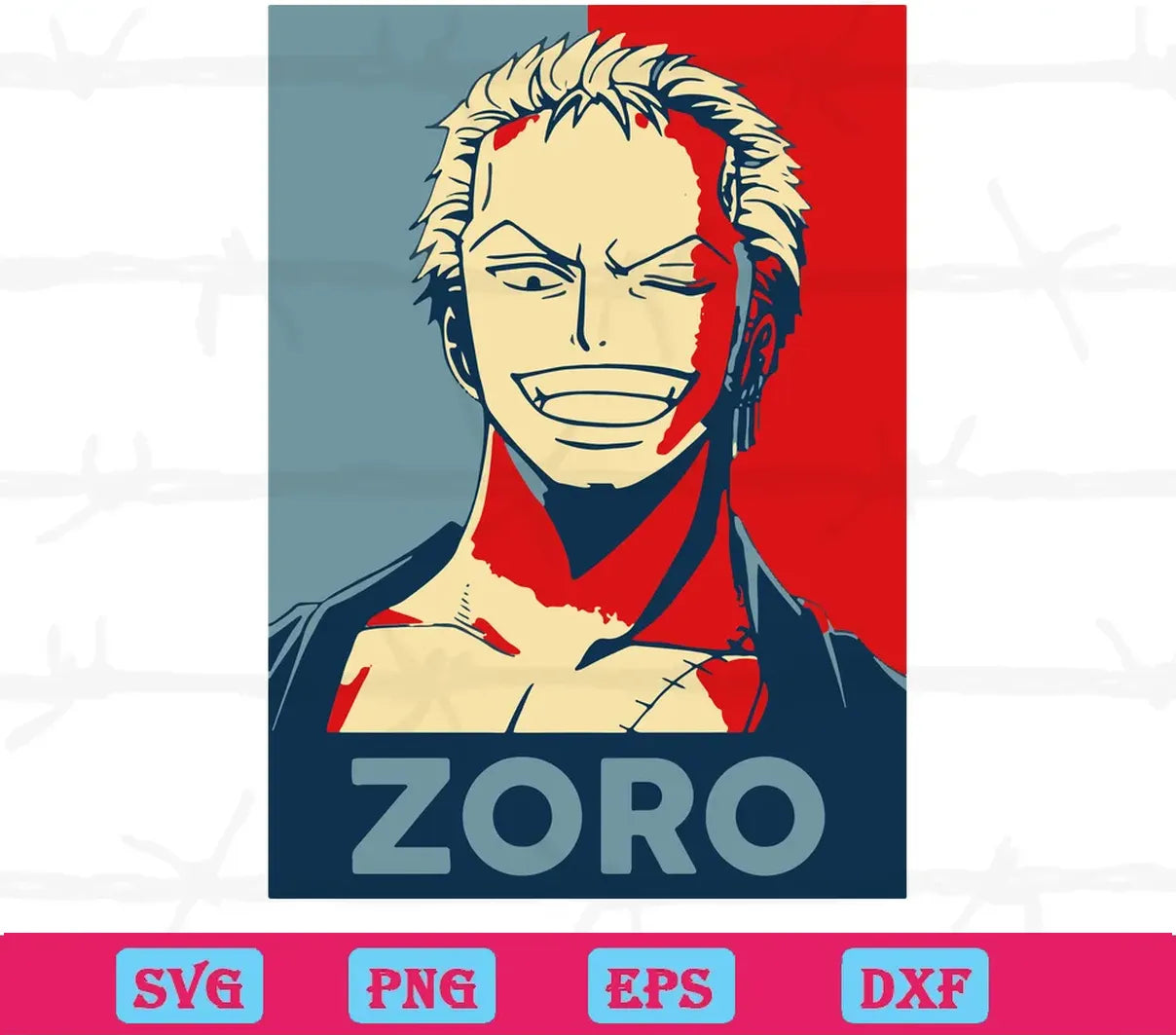 Roronoa Zoro One Piece Anime, High-Quality Svg Files