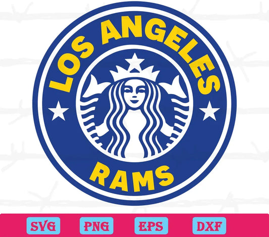 Los Angeles Rams Starbucks Logo, Svg Png Dxf Eps Designs Download