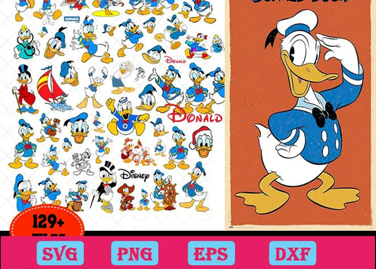 129+ Files Donald Duck Svg Bundle