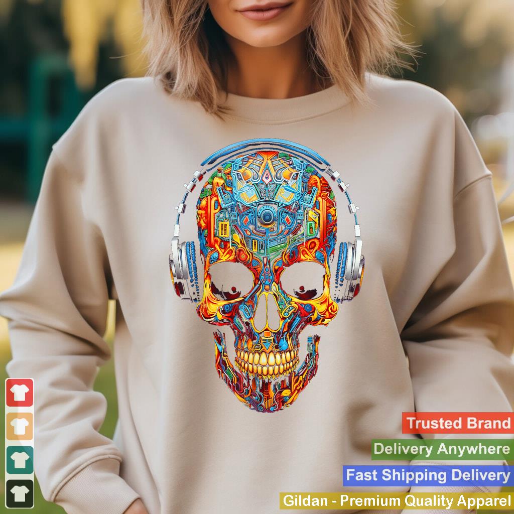 Skull Art Geometric Fantasy Colorful Graphic Skull