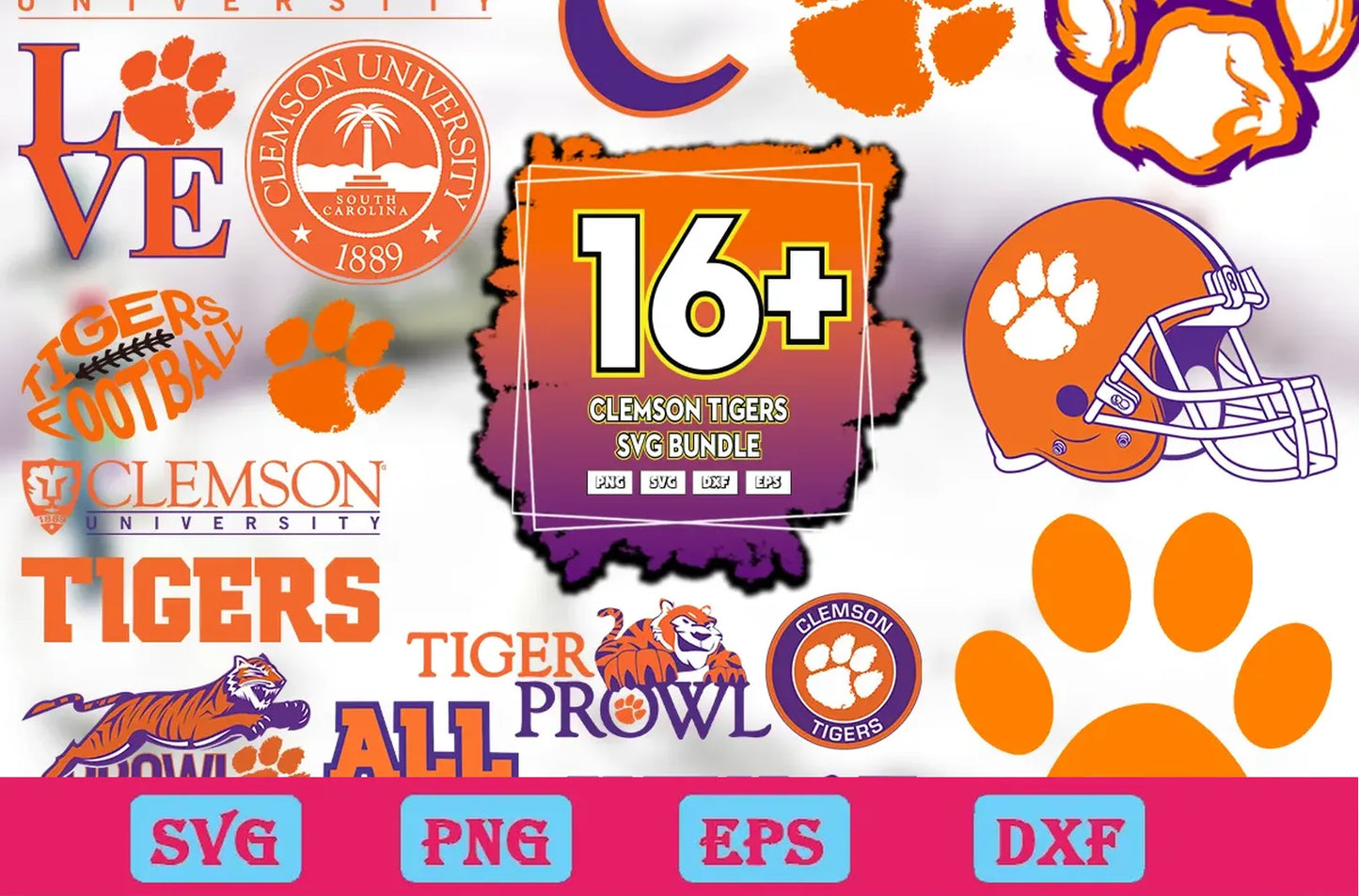 16+ Clemson Tigers Svg Bundle