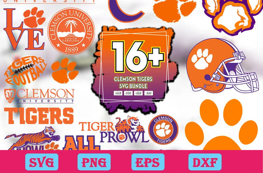 16+ Clemson Tigers Svg Bundle