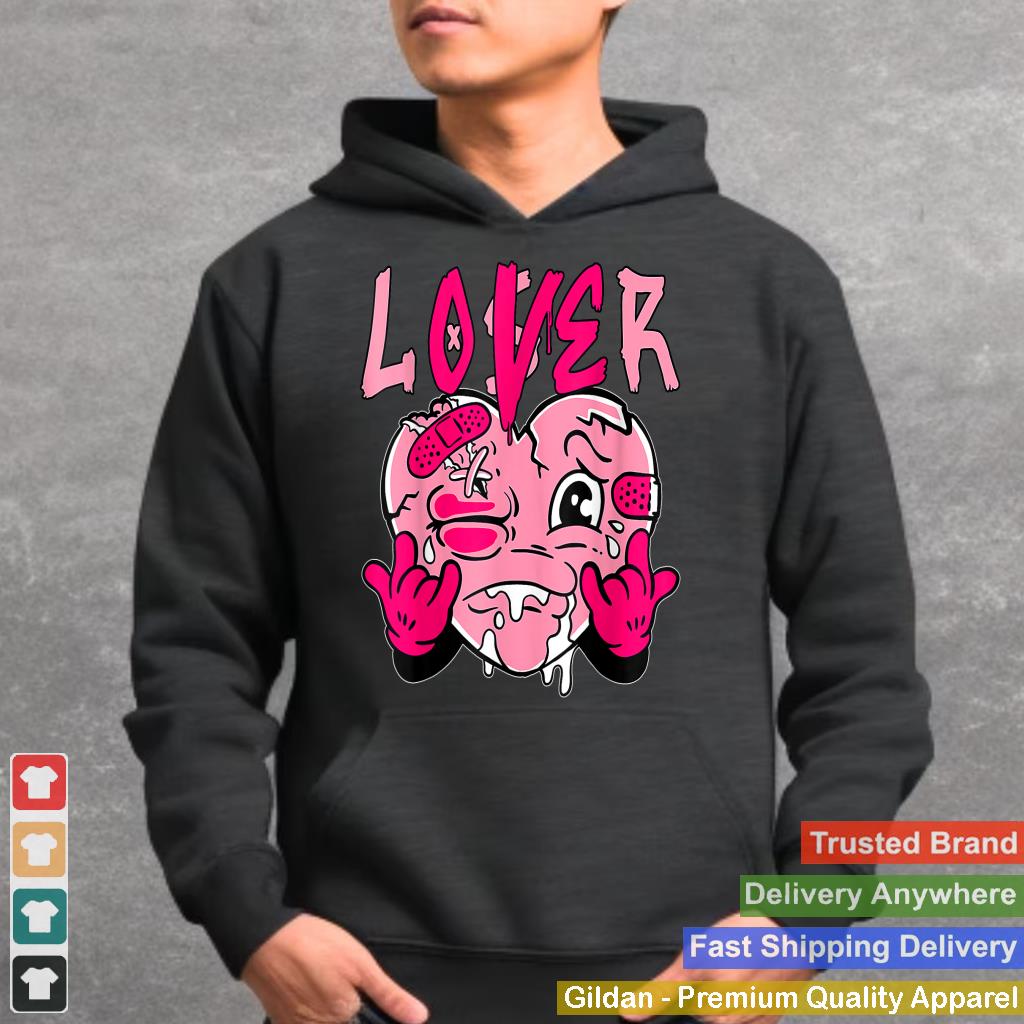 Pink Loser Lover Pink Drip Heart Matching Tee For Men Women