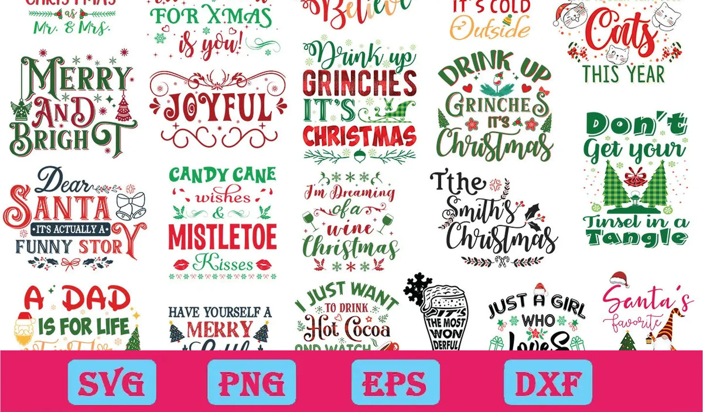 222 Christmas Quote Svg Bundle