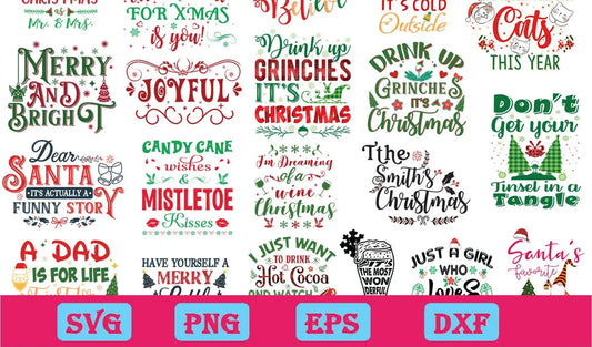 222 Christmas Quote Svg Bundle