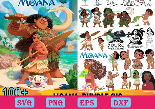 100+ Disney Moana Bundle Svg