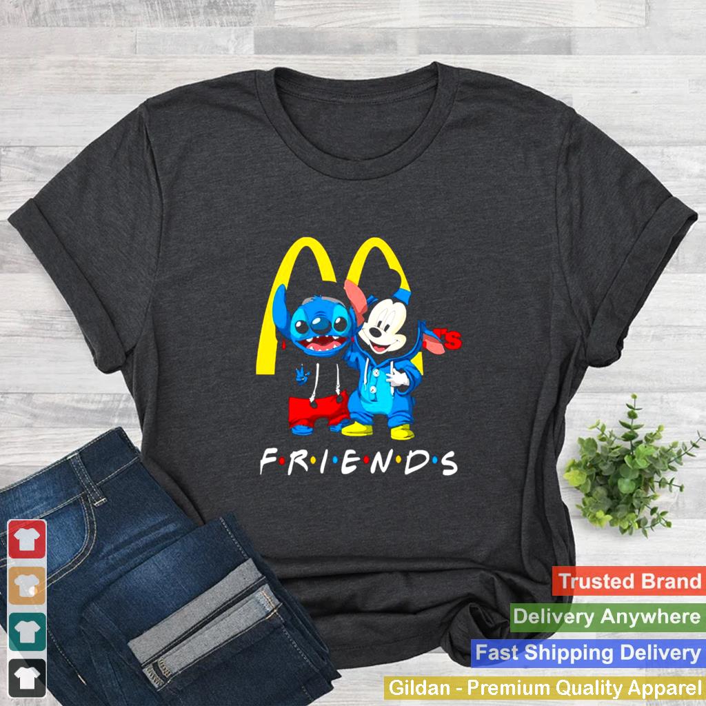 Baby Stitch And Mickey Mouse Mcdonalds Friends Shirt