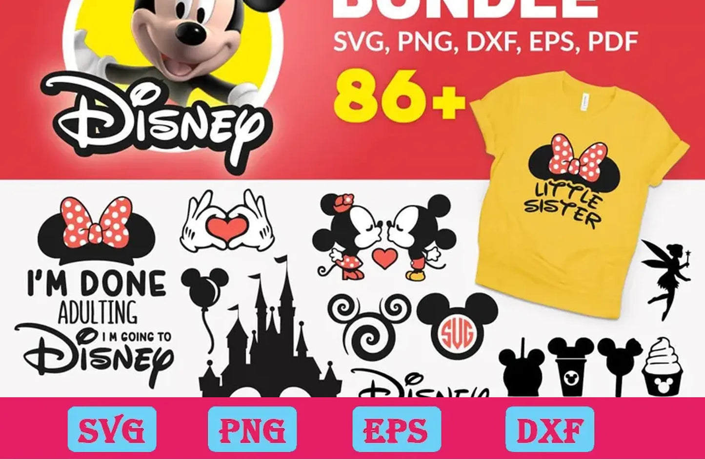 86+ Disney Mickey svg Bundle