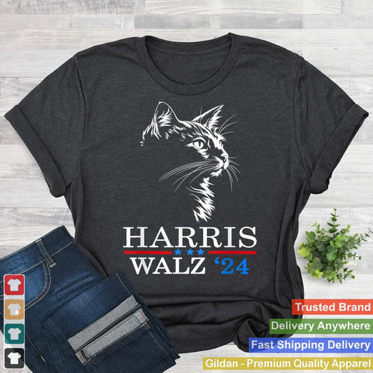 Harris Walz 2024 Funny Cat Election Kamala Harris Tim Waltz