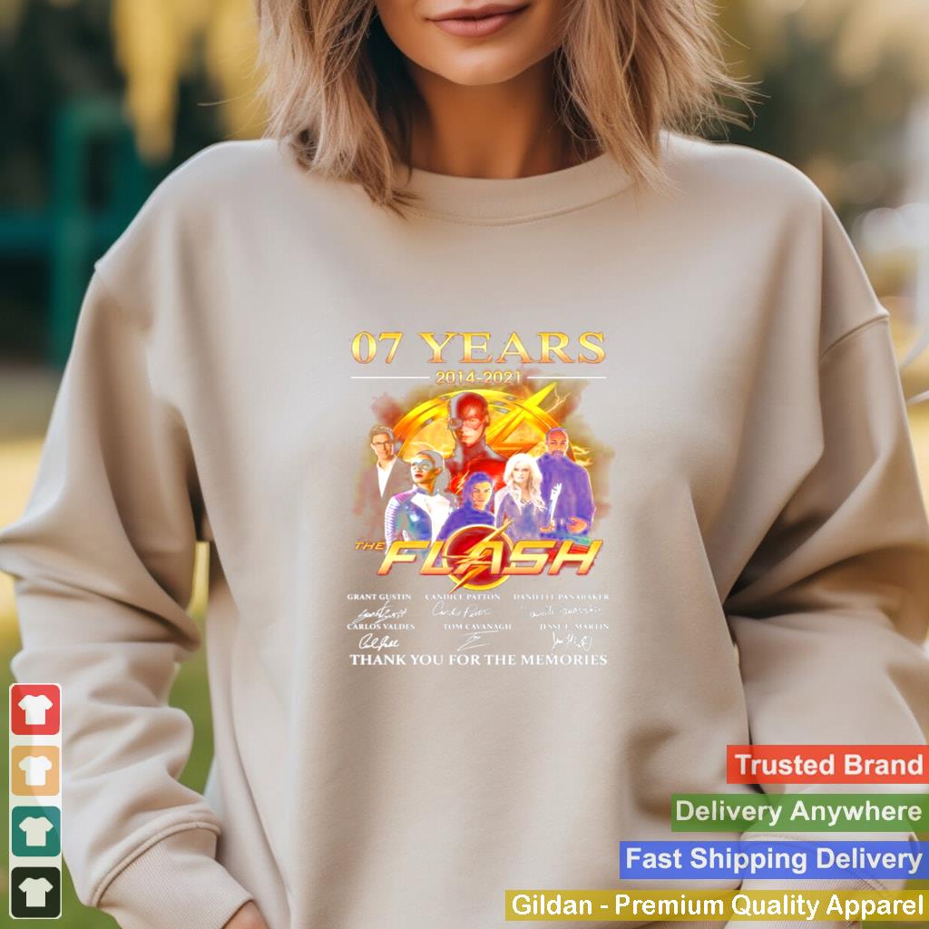 07 Years 2014 2021 The Flash Signatures Thank You For The Memories Shirt