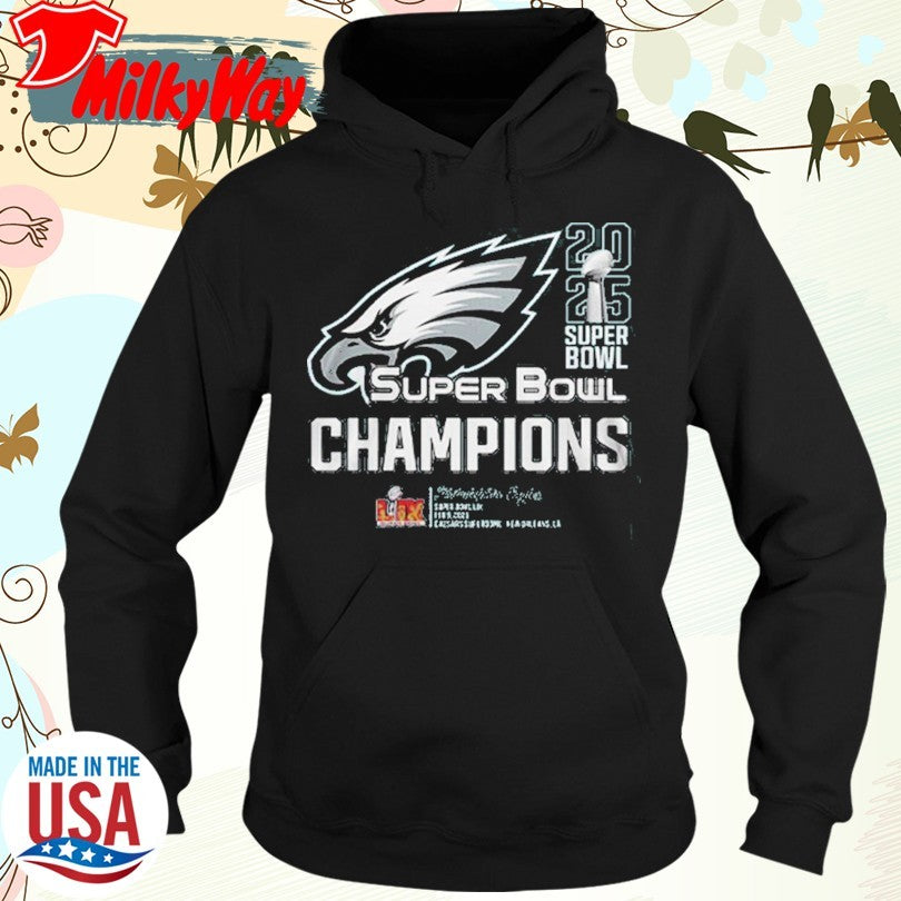 Official Eagles 2025 Super Bowl Champions 2x Super Bowl Champions Shirt