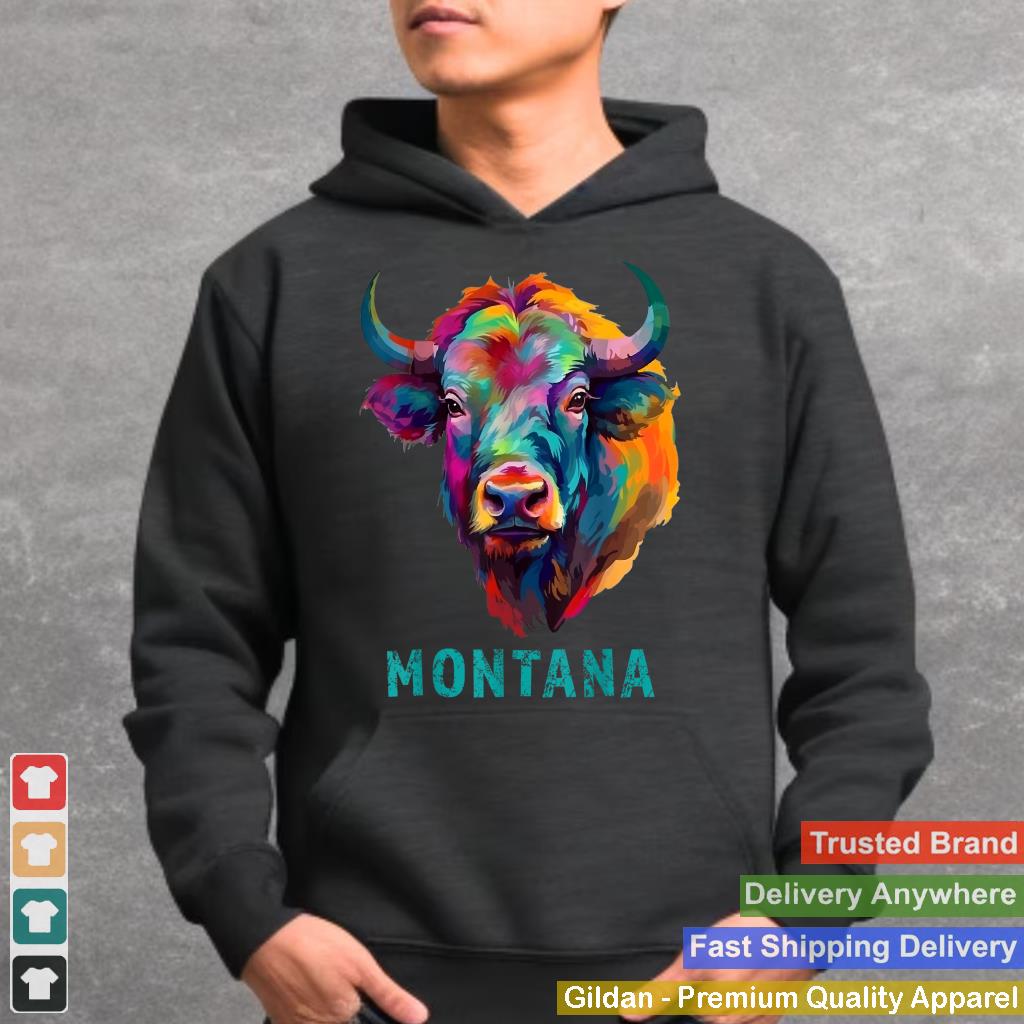 Montana American Bison Lover Graphic Buffalo Souvenir