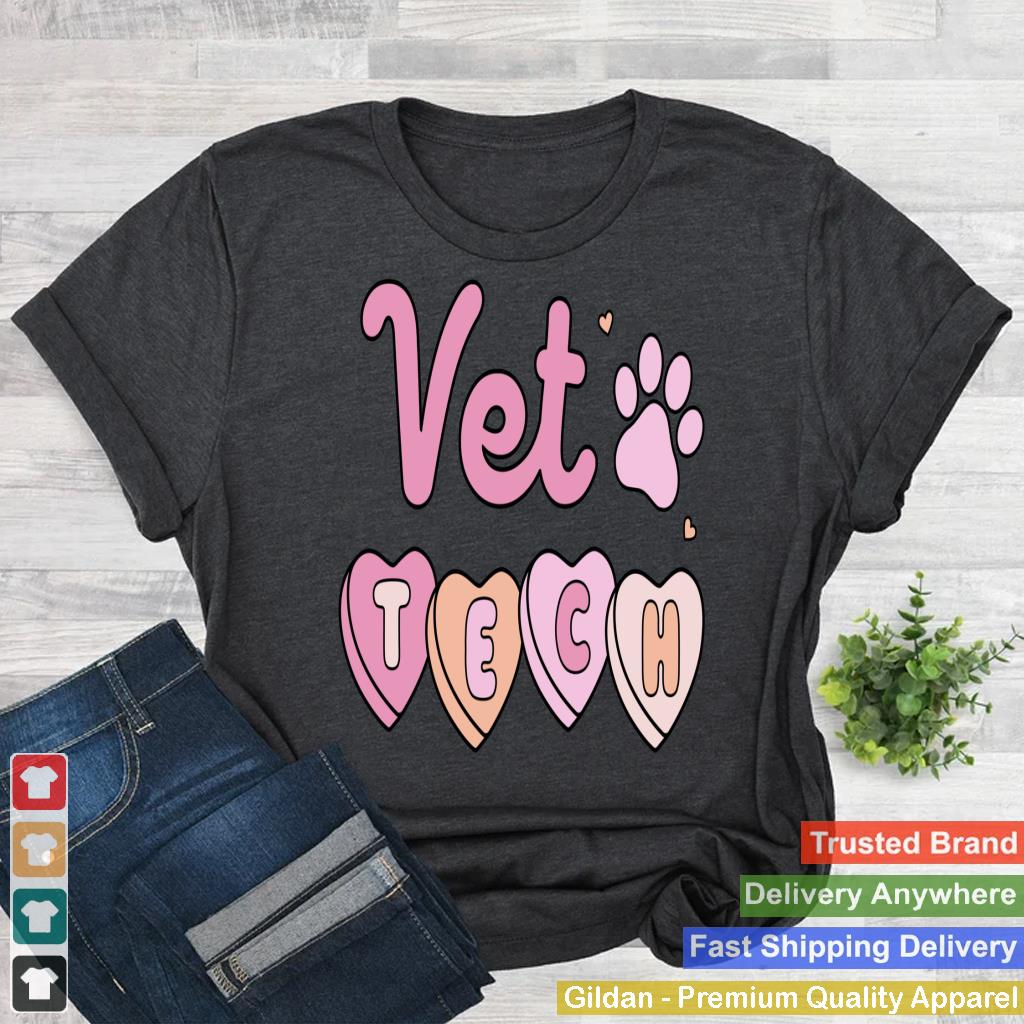 Vet Tech Valentines Day Veterinary Medicine Retro Hearts