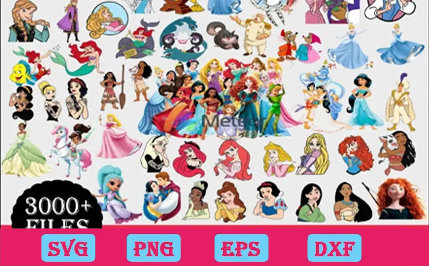 3000 Files Disney Princess Svg Bundle