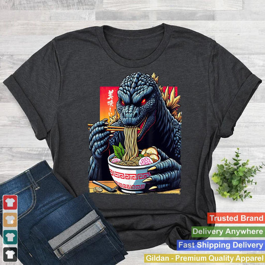 Funny Kaiju Eating Ramen Japanese Monster Lover Birthday