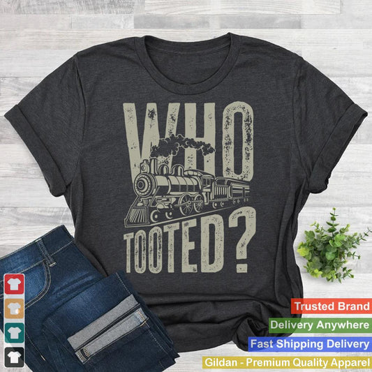 Who Tooted Funny Train Vintage Graphic